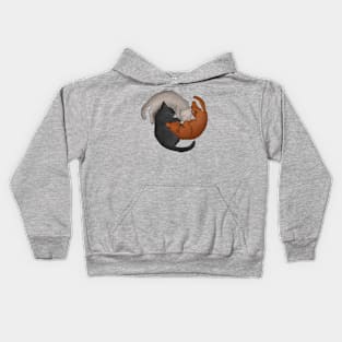 Three Sleeping Cats Kids Hoodie